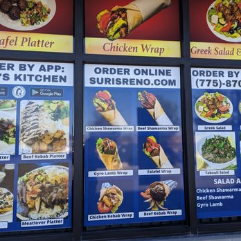 Suri's Mediterranean - Menu- outside - Mediterranean Near Me - Reno, Nevada