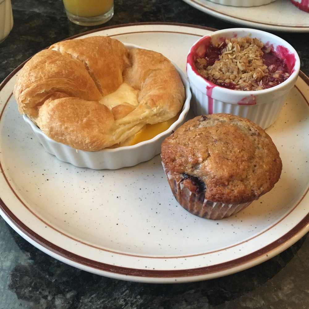 Morrill Mansion - Turkey bacon, egg, and cheese breakfast puff pastry, muffin, and berry granola dessert. - Bed & Breakfast Near Me - Portland, Maine Morrill Mansion - Turkey bacon, egg, and cheese breakfast puff pastry, muffin, and berry granola dessert. - Bed & Breakfast Near Me - Portland, Maine