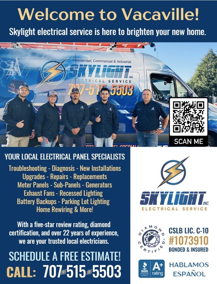 Slide of Skylight Electrical Service