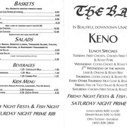 The Bar - Hours listed bottom right, current as of 04/24/18