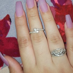 Matte purple nails by Brittney