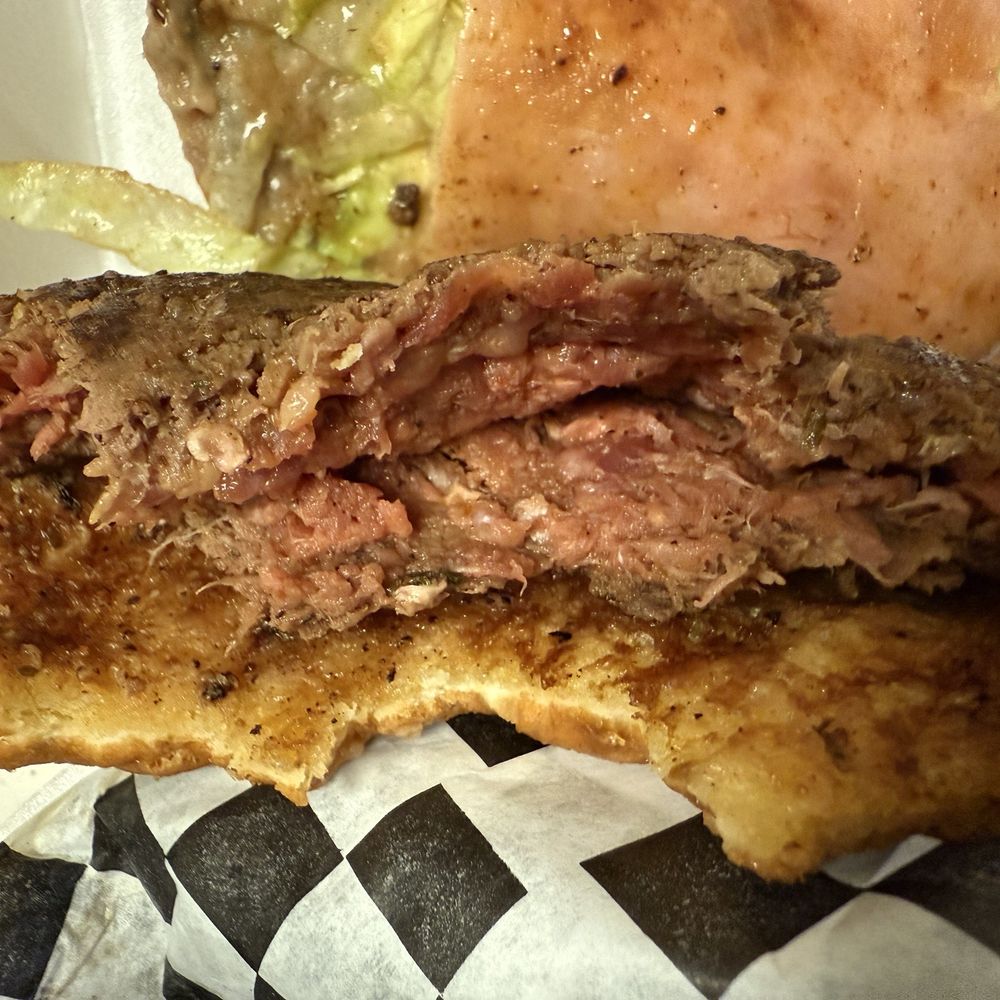 Raw meat burger Raw meat burger