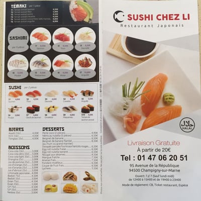 Menu photo 5 Sushi Chez Li Champigny-sur-Marne, 94