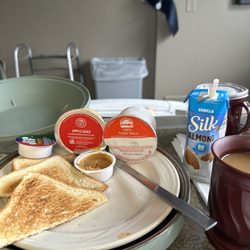 St Joseph Hospital - Vegan breakfast- they had so much more but it's all I wanted .