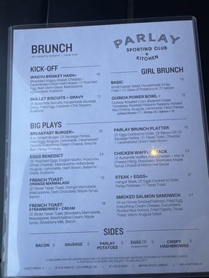 Menu photo 1 Parlay Sporting Club + Kitchen Columbus, OH Menu photo 1 Parlay Sporting Club + Kitchen Columbus, OH