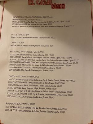 Menu photo 4 El Casal Barcelona, B