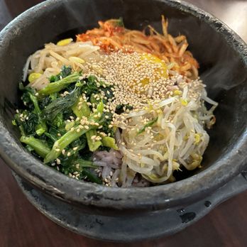 Traditional Korean Beef Soup - Dolsot Bibimbap without meat (we have a veg in our group) - Korean Near Me - Edmonds, Washington Traditional Korean Beef Soup - Dolsot Bibimbap without meat (we have a veg in our group) - Korean Near Me - Edmonds, Washington