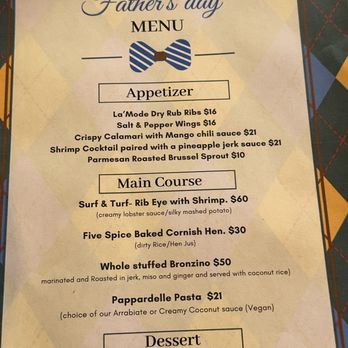 La'Mode BK - Father's Day Menu - Asian Fusion Near Me - Brooklyn, New York