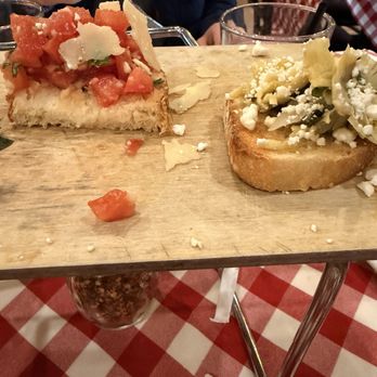 Grimaldi's Pizzeria - Bruschetta trio, minus the roasted red pepper one. I have no self control. Sorry. - Pizza Near Me - Overland Park, Kansas
