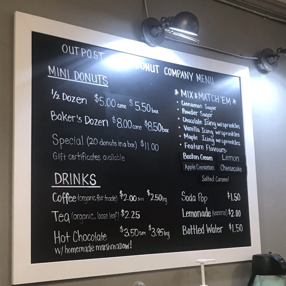 Outpost Mini Donut Company - Menu - Donuts Near Me - Richmond, British Columbia Outpost Mini Donut Company - Menu - Donuts Near Me - Richmond, British Columbia
