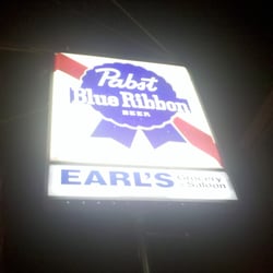 Earl's Grocery and Saloon - Nice bright sign