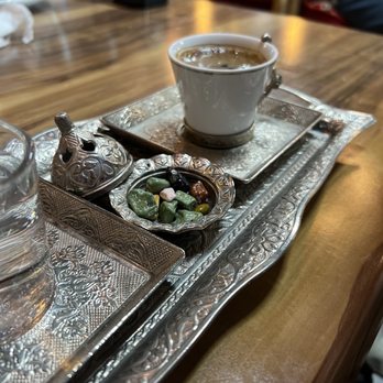 Mosaic Cafe Restaurant - Turkish coffee made the authentic way over hot sand. - Breakfast & Brunch Near Me - Virginia Beach, Virginia
