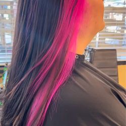 Sky Parlor Salon - The after went for a less maintenance but fun color , I've been seeeing amber for a few years she's so amazing.