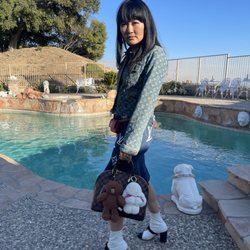 Louis Vuitton Topanga Plaza - Monogram denim jacket & Damier Alma