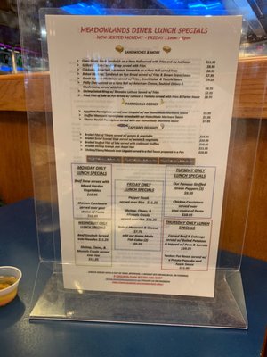 Menu photo 2 Meadowlands Diner Carlstadt, NJ Menu photo 2 Meadowlands Diner Carlstadt, NJ