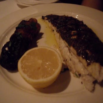 Babbo - Whole Grilled Branzino with Radicchio in Pancetta and Lemon Oregano Jam - Italian Near Me - New York, New York
