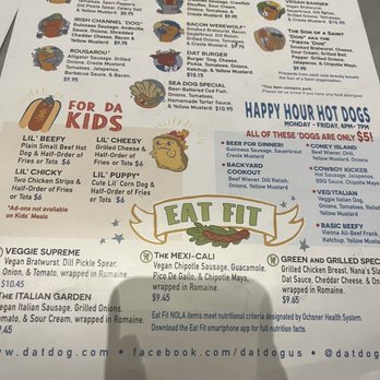 Dat Dog - Menu - Hot Dogs Near Me - New Orleans, Louisiana Dat Dog - Menu - Hot Dogs Near Me - New Orleans, Louisiana