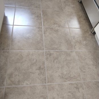 California Coast Home Services - Kitchen Floor is like night and day...too bad didn't take a before. The grout looked black! - Carpet Cleaning Near Me