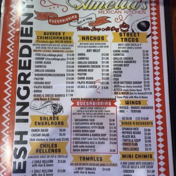 Amelias Mexican Kitchen - menu - Mexican Near Me - Tucson, Arizona