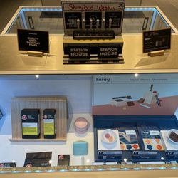 Shiny Bud - Looking at a display case inside the store. September 2021