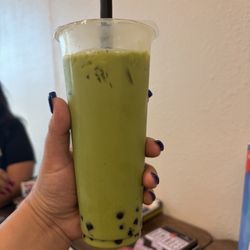 The matcha lover with teapioca boba