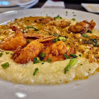 Virgils Gullah Kitchen & Bar - Shrimp, Lump Crab, and Fried Oyster over Grits - Southern Near Me - College Park, Georgia Virgils Gullah Kitchen & Bar - Shrimp, Lump Crab, and Fried Oyster over Grits - Southern Near Me - College Park, Georgia