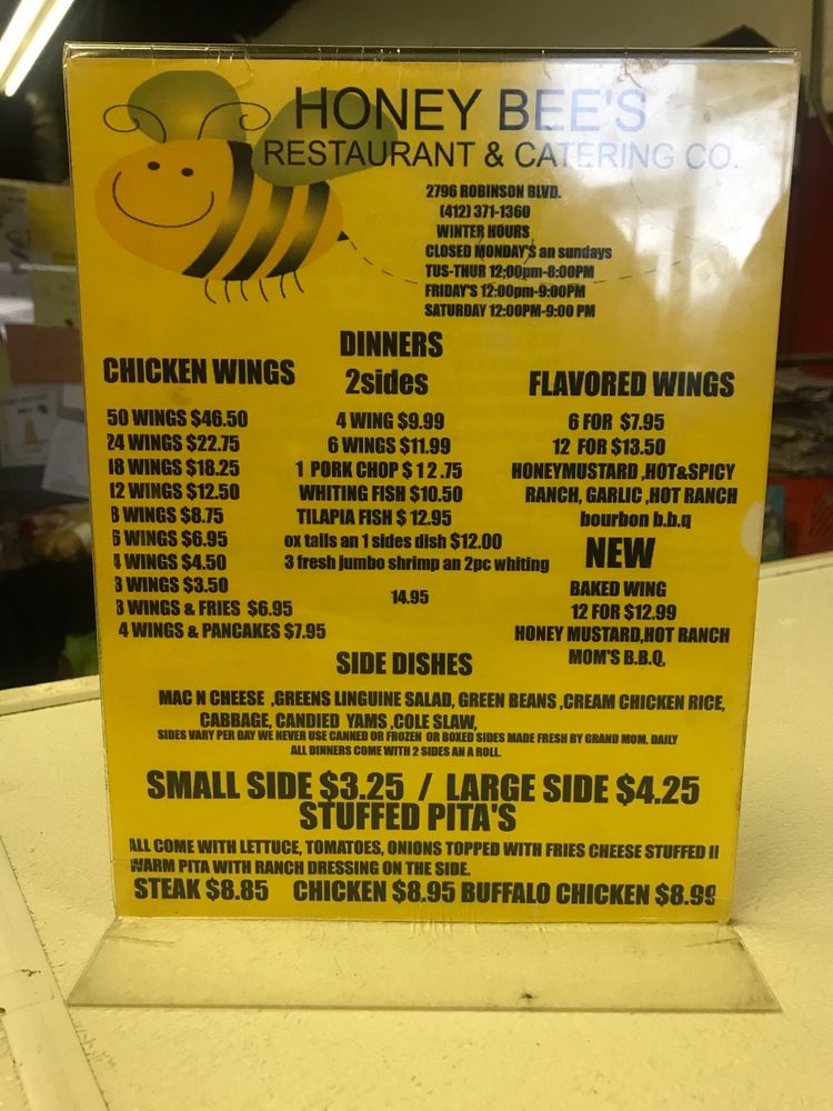 HONEY BEES RESTAURANT & CATERING Updated August 2024 2796 Robinson