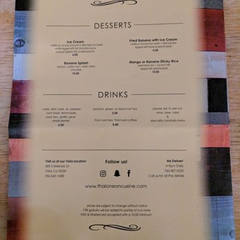 Thai One On - Menu - Thai Near Me - Carlsbad, California Thai One On - Menu - Thai Near Me - Carlsbad, California
