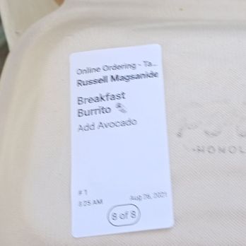 The Porch Honolulu - 8/26/25 Breakfast burrito +avocado - Coffee & Tea Near Me - Honolulu, Hawaii The Porch Honolulu - 8/26/25 Breakfast burrito +avocado - Coffee & Tea Near Me - Honolulu, Hawaii