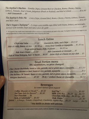 Menu photo 1 Tia Sophia's Santa Fe, NM Menu photo 1 Tia Sophia's Santa Fe, NM