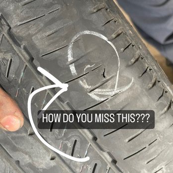 MrGoma Tires - The OBVIOUS tear that was causing my tire to go flat . They never took off the tire to notice it and sent me on my way. RECKLESS - Tires Near Me - Miami, Florida MrGoma Tires - The OBVIOUS tear that was causing my tire to go flat . They never took off the tire to notice it and sent me on my way. RECKLESS - Tires Near Me - Miami, Florida