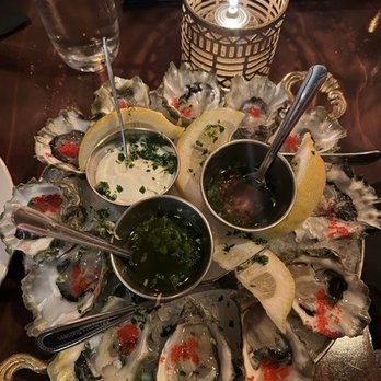 The Underground - Fresh Oysters with three sauces. - Cocktail Bars Near Me - Clackamas, Oregon The Underground - Fresh Oysters with three sauces. - Cocktail Bars Near Me - Clackamas, Oregon