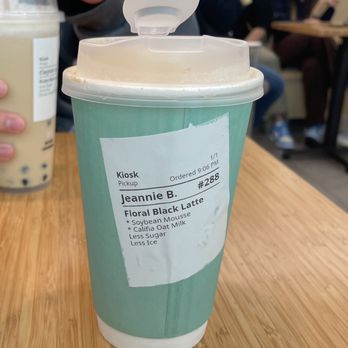 3CAT Handcrafted Beverage - Floral Black Latte - Juice Bars & Smoothies Near Me - Tustin, California
