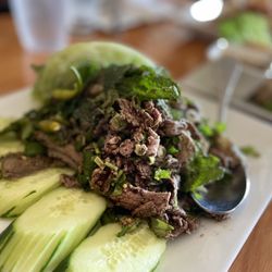 Lanxang Star Restaurant - Larb Laarb Seen Salad (Beef Salad)