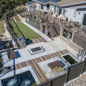 Sage Ecological Landscapes - Same with garden boxes, dog run, and stone work now shown. - Landscaping Near Me - Los Osos, California