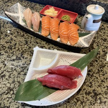Joyce's Sushi - Salmon, yellowtail, and blue fin tuna nigiri - Japanese Near Me - Rancho Mirage, California Joyce's Sushi - Salmon, yellowtail, and blue fin tuna nigiri - Japanese Near Me - Rancho Mirage, California
