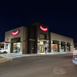 J.Dawgs - Front of the resturant, drive thru line was going crazy!!!