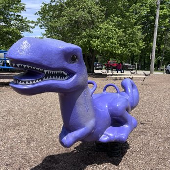 Harding Park - Dinosaur at playground. - Parks Near Me - Hubbard, Ohio