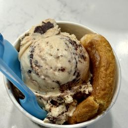 Half an ice cream sandwich. Delicious. Half an ice cream sandwich. Delicious.