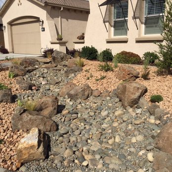 Santinis Custom Landscape Designs - He did a beautiful job on the dry river bed. - Landscape Architects or Designers Near Me - Manteca, California