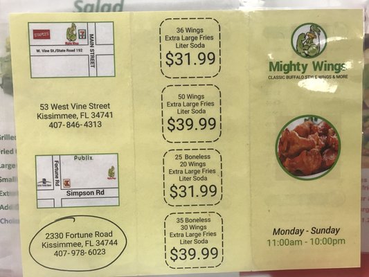 Menu photo 4 Mighty Wings Kissimmee, FL