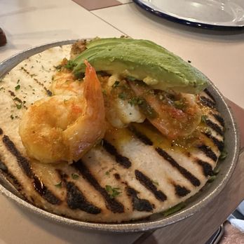 Salento Colombian Steakhouse - Corn Cake with shrimp and fresh avocado - Steakhouses Near Me - St. Augustine, Florida Salento Colombian Steakhouse - Corn Cake with shrimp and fresh avocado - Steakhouses Near Me - St. Augustine, Florida