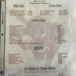China Taste - Menu