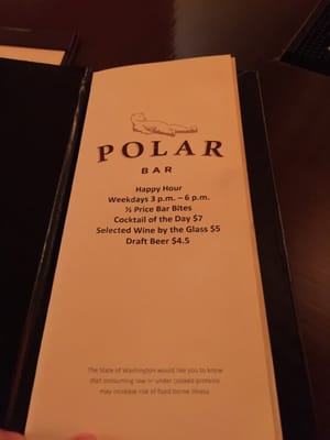 Menu photo 8 Polar Bar Seattle, WA