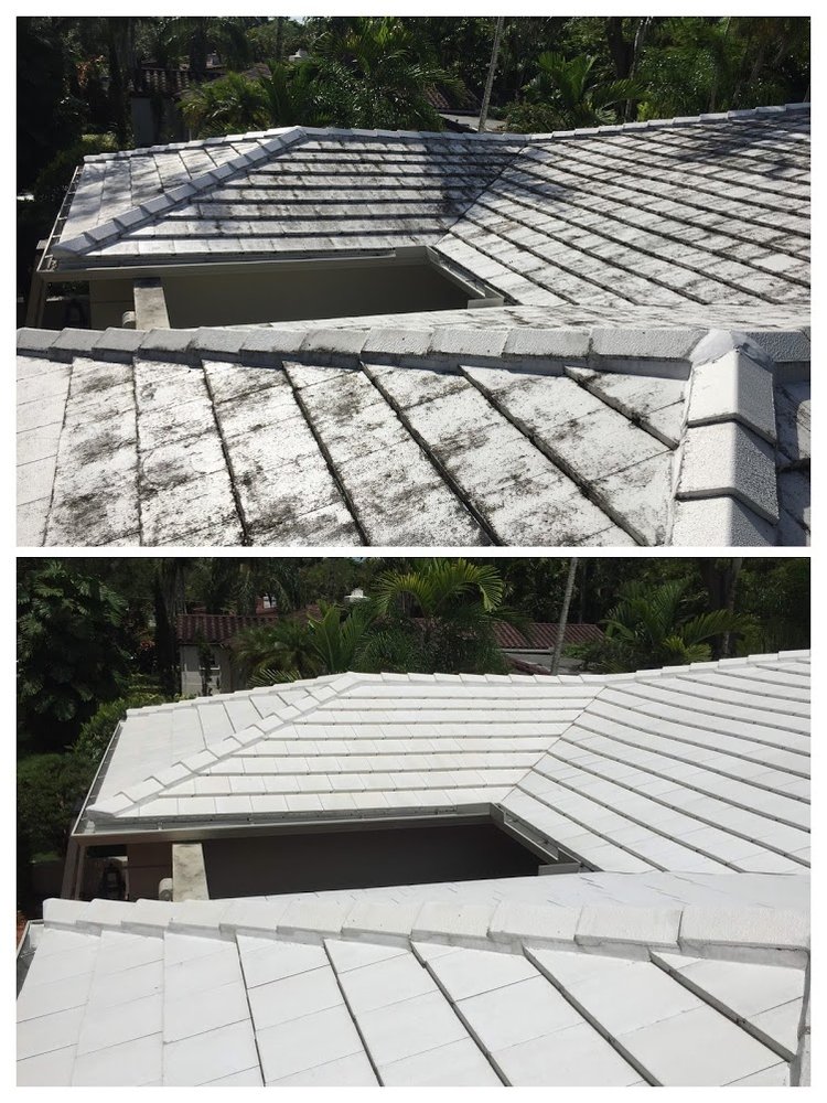Slide of Miami Roof Cleaning Services