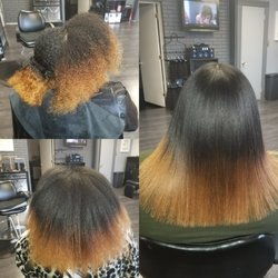 Silk press and Ombre