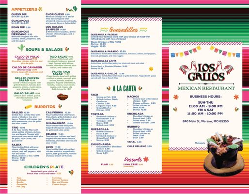 Menu photo 3 Los Gallos Mexican Restaurant Warsaw, MO