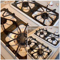 Dirt Removers - Before and after of a stove top cleaning! 
Watch the videos on Instagram: @dirtremoverscleaning