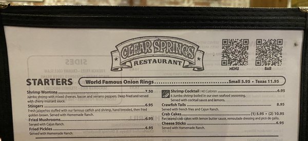 Menu photo 8 Clear Springs Restaurant Nacogdoches, TX Menu photo 8 Clear Springs Restaurant Nacogdoches, TX