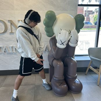 Harmony Tea Shoppe - they got the kaws statue in here  posted up with gang - Bubble Tea Near Me - Indianapolis, Indiana